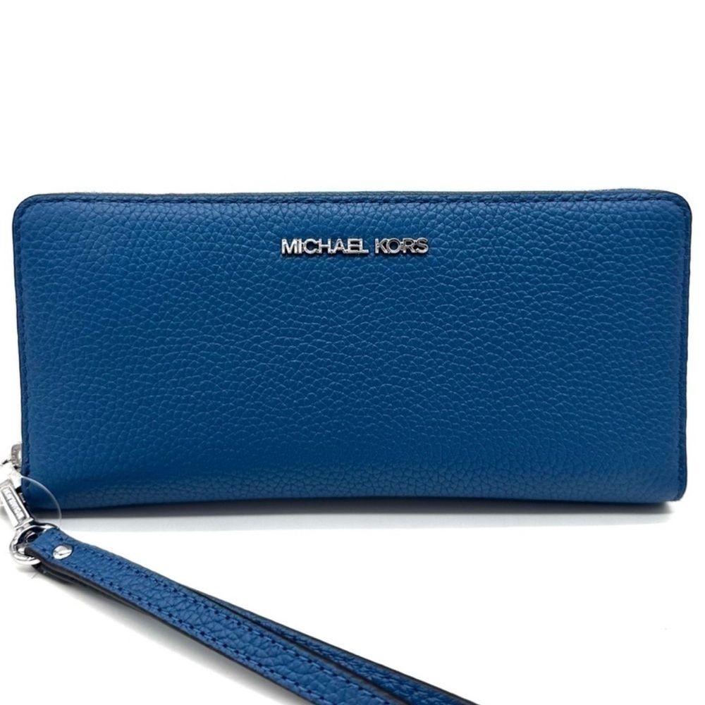 Michael Kors Large Continental Wallet Wristlet Teal (NWT) - Picture 2 of 9